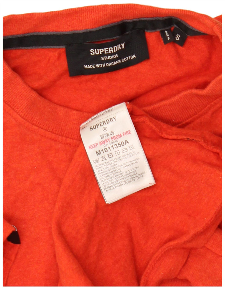 Superdry T-shirt top til mænd, lille rød bomuld
