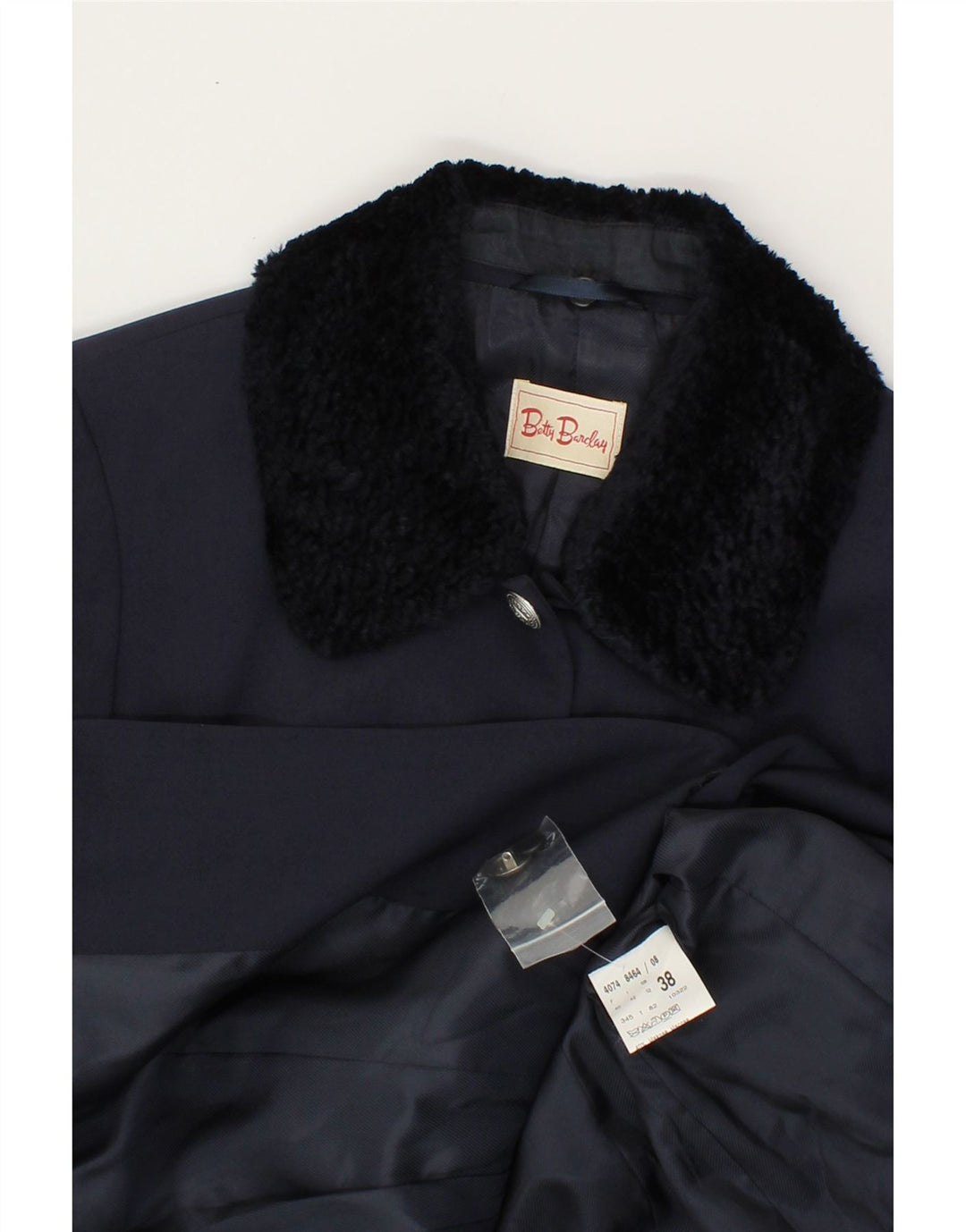 BETTY BARCLAY Womens 5 Button Blazer Jacket UK 12 Medium  Navy Blue Vintage Betty Barclay and Second-Hand Betty Barclay from Messina Hembry 