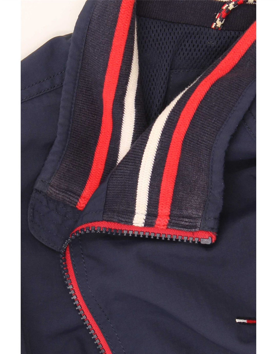 Tommy Hilfiger Bomberjakke til mænd UK 38 Mellem marineblå stribet polyamid