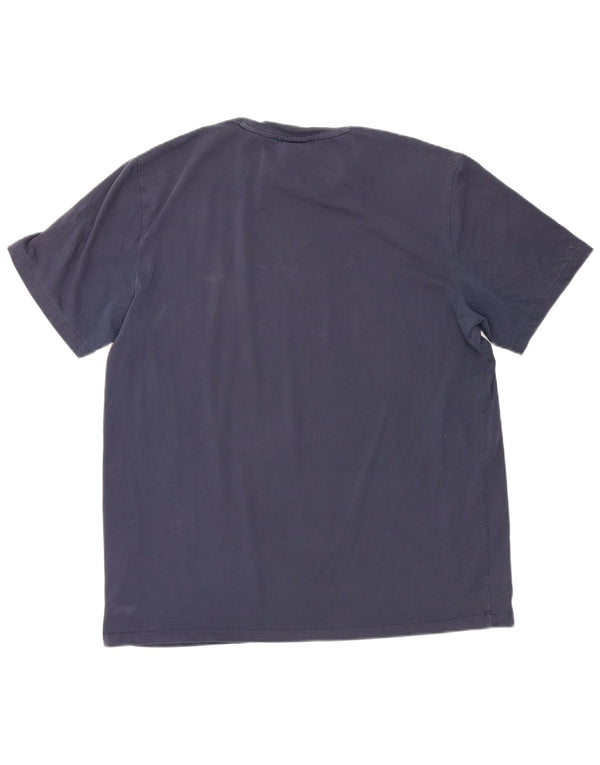 Nike herre Dri Fit T-shirt top XL marineblå bomuld