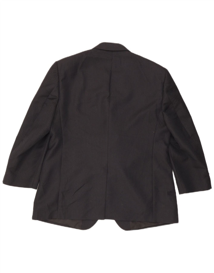 Marks & Spencer Herre 3-knaps blazerjakke UK 44 XL Marineblå nålestribe