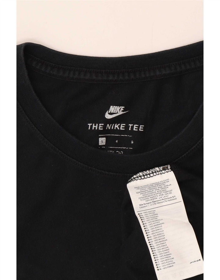Nike grafisk T-shirt top til mænd, stor sort bomuld