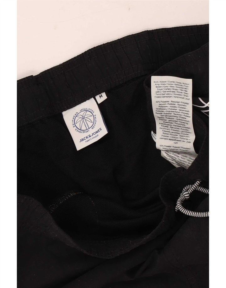 Jack & Jones Grafiske badeshorts til mænd mellem sort polyester