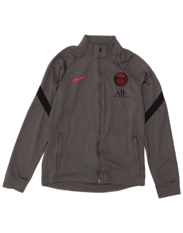 Nike Boys Paris Saint- Germain Træningsdragt Topjakke 12-13 år Stor Grå