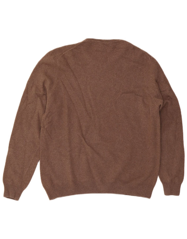 Liu Jo Herre sweater med rund hals 2XL brun kashmir