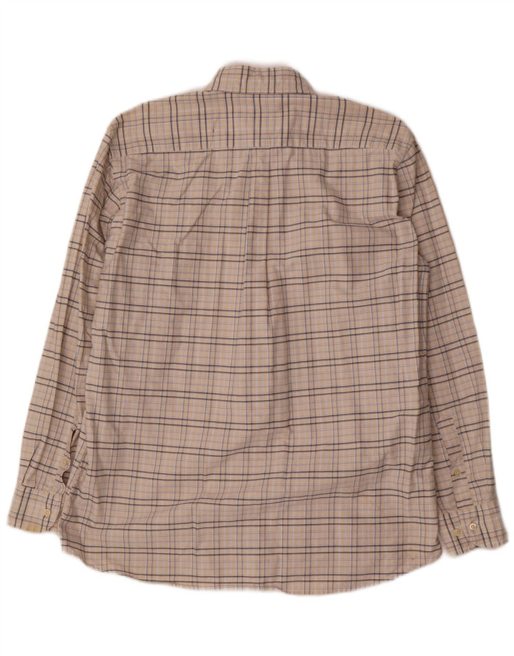 Avirex Herre Flanelskjorte Medium Beige Ternet Bomuld