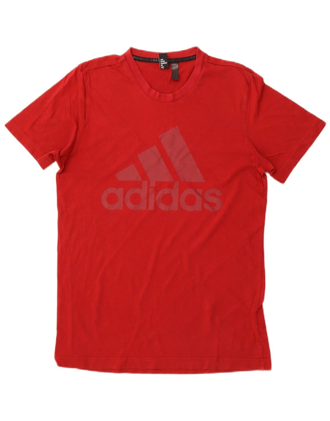 ADIDAS grafisk t-shirt til mænd, medium rød bomuld