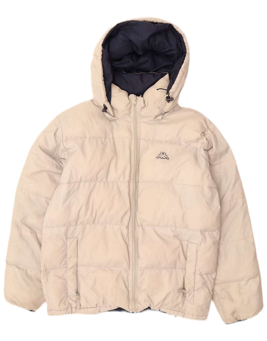 Kappa Herre hættepolstret jakke UK 36 Small Off White Polyamid