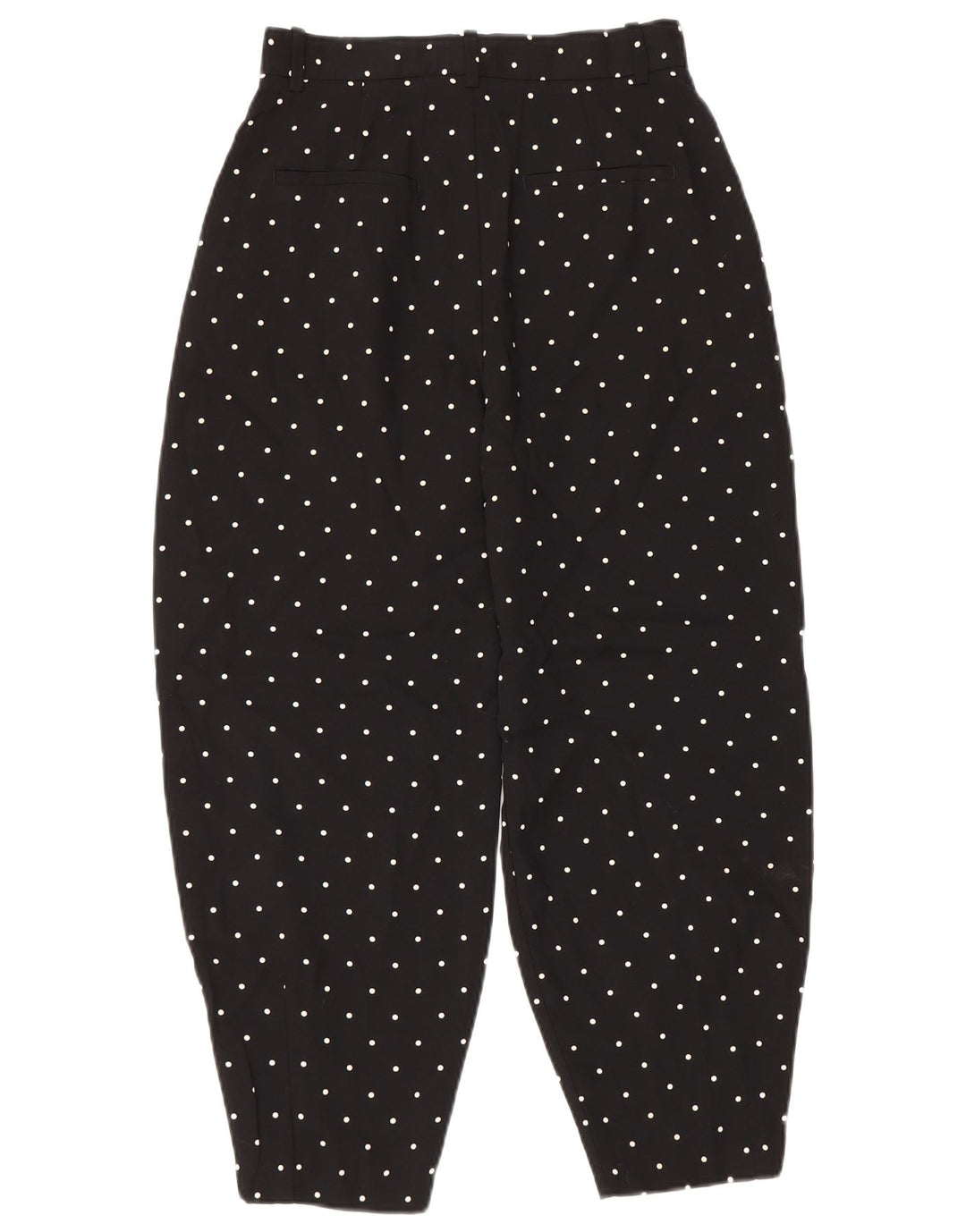 Zara Dame Harem Bukser Small W26 L26 Sort Polka Dot