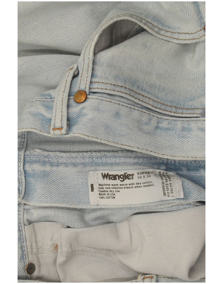 Wrangler Straight Jeans til mænd W33 L34 blå bomuld