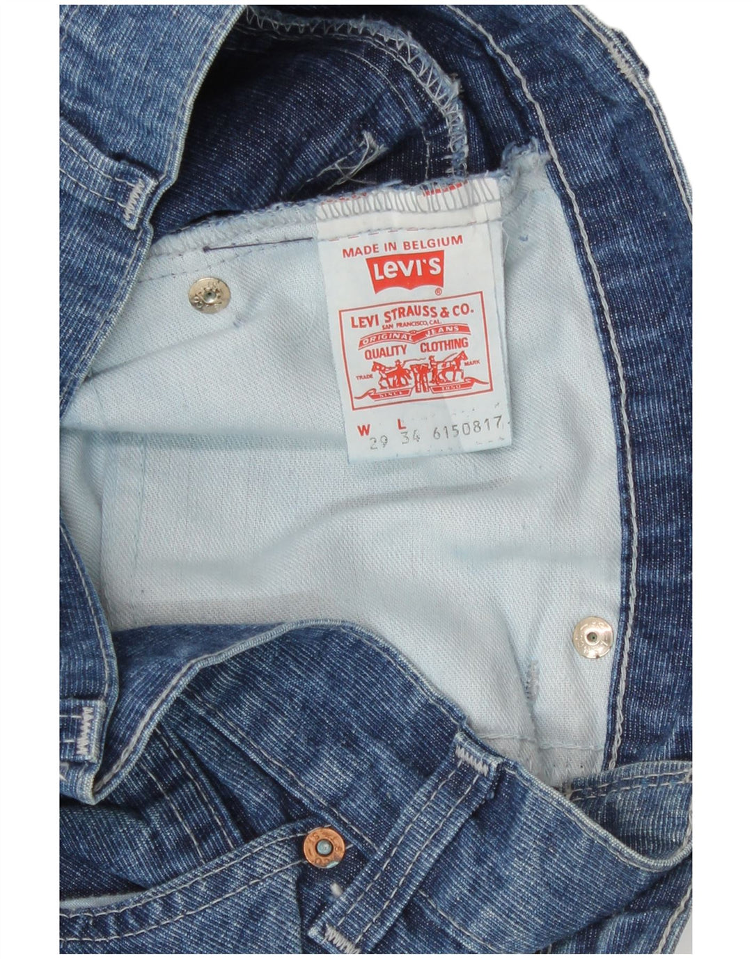 Levi's Straight Jeans til mænd W29 L29 blå bomuld