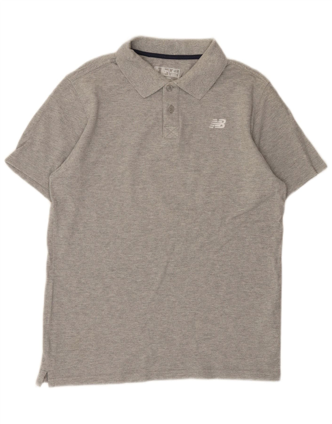 New Balance herre poloshirt Medium Grey Flecked Bomuld