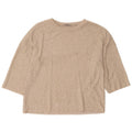 Zara Dame Trafaluc Pullover Top 3/4 ærmer UK 10 Small Beige Flecked