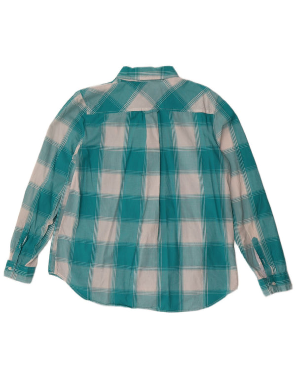 Tommy Hilfiger Dame Relaxed Fit skjorte UK 16 Stor turkis plaid