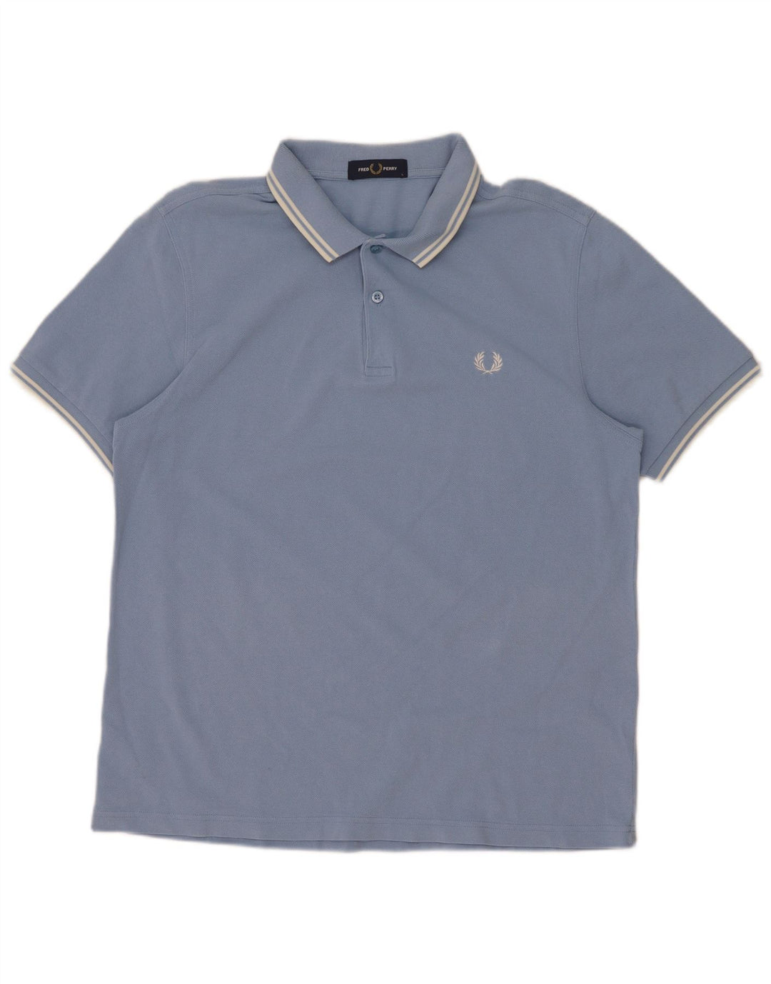 Fred Perry herre poloskjorte stor blå stribet bomuld