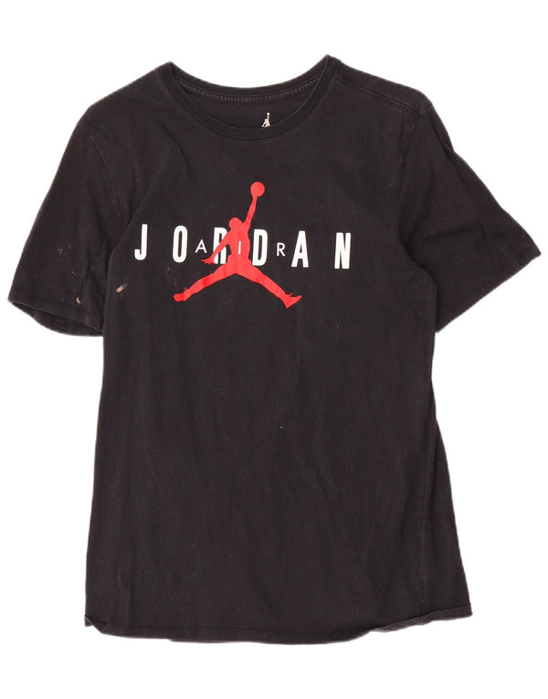 Jordan Herre grafisk T-shirt Top Medium Sort Bomuld