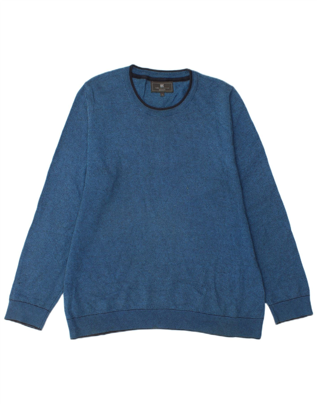 Marks & Spencer herre skræddersyet pasform med rund hals sweater stor blå