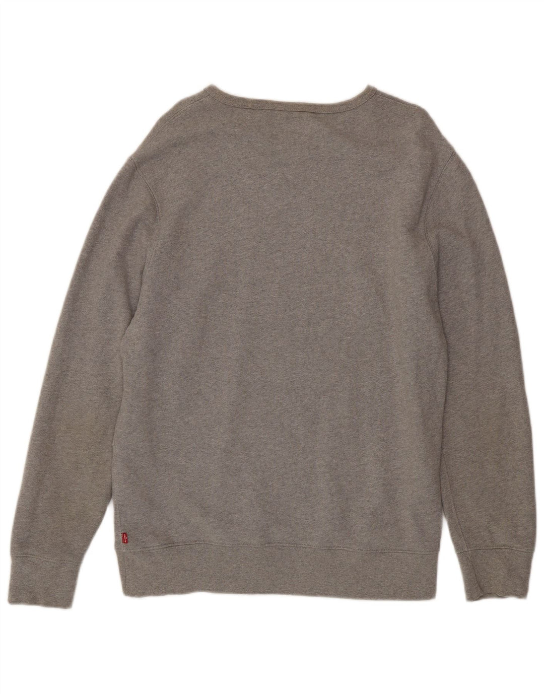 Levi's grafisk sweatshirt til mænd, stor grå flækket bomuld
