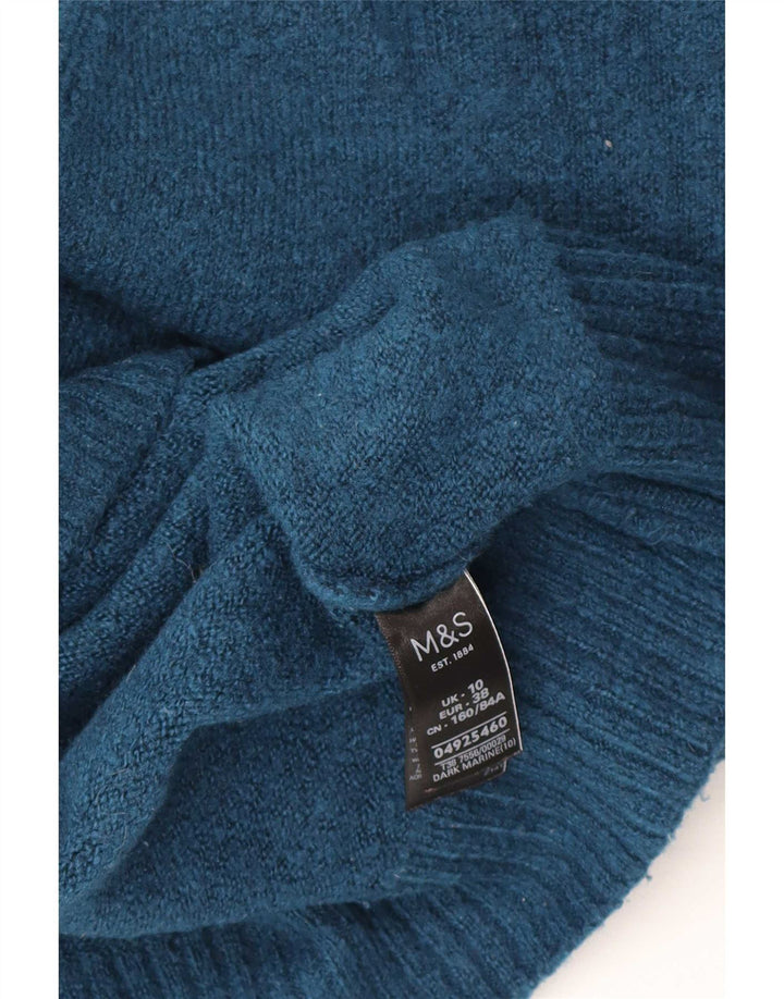 Marks & Spencer Dame Oversized V-hals sweater UK 10 Small Blue