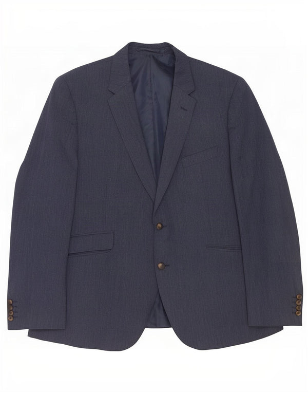 Marks & Spencer herre skræddersyet pasform 2-knaps blazerjakke UK 46 XL marineblå