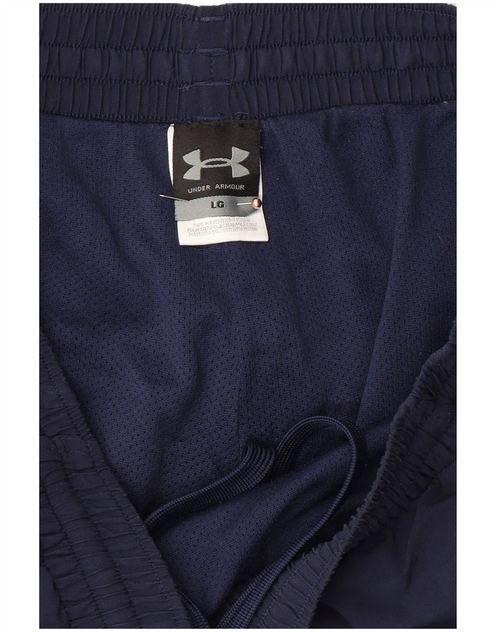 UNDER ARMOUR Herre træningsdragt Bukser Large Navy Blue Polyester