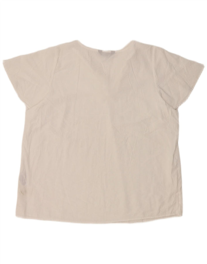 Marks & Spencer Damebluse Top UK 20 2XL Hvid Viscose