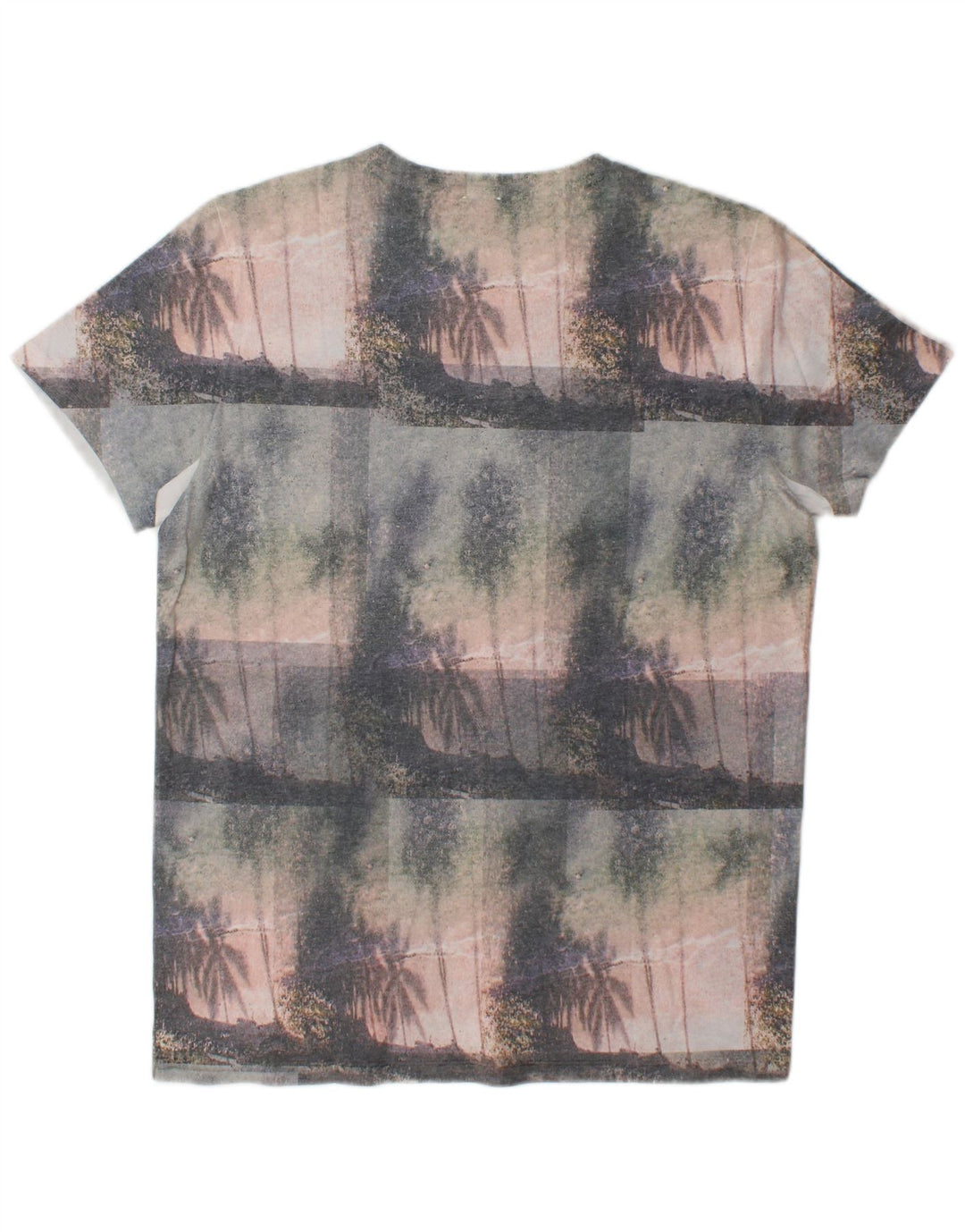 Hugo Boss Herre abstrakt mønster T-shirt top XL flerfarvet polyester