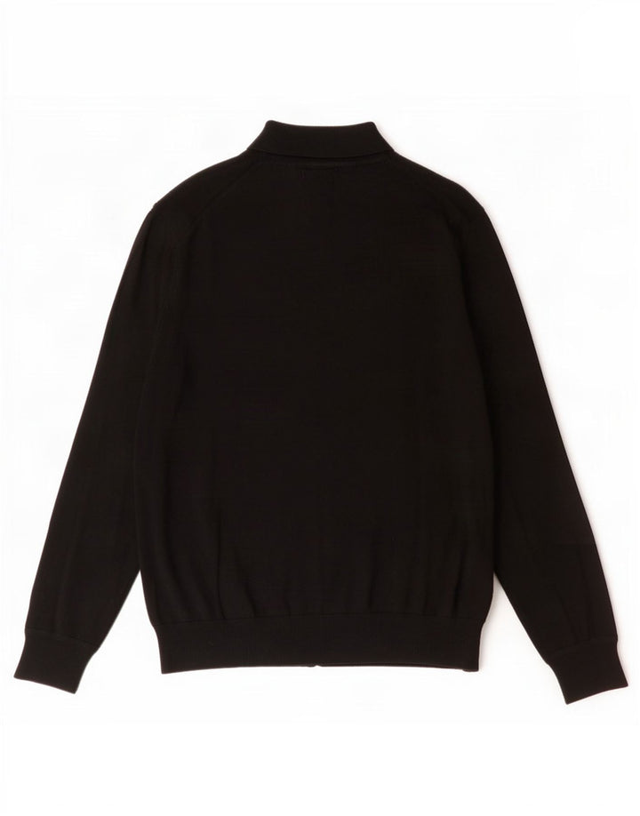 Marks & Spencer Herre Cardigan Sweater Stor Sort Merinould