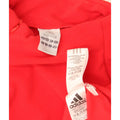 Adidas Dame Grafisk Zip Neck Fleece Jumper UK 16 Large Rød Polyester