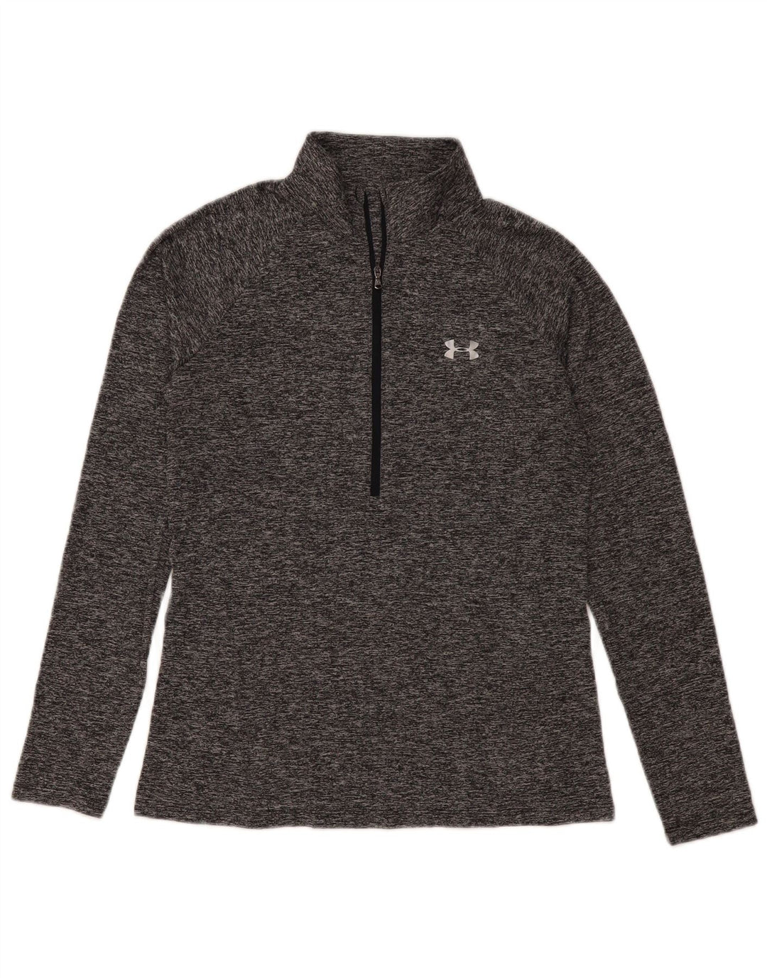 Under Armour Dame Langærmet Pullover Træningsdragt Top UK 12 Medium Grå