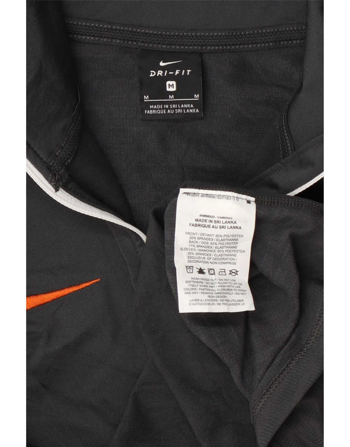 Nike Dame Clemson Tigers Pullover Træningsdragt Top UK 12 Medium Grå Stribet