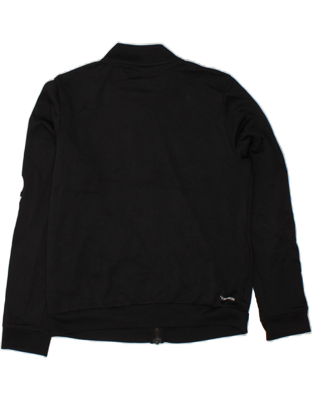 ADIDAS Womens Climalite Graphic Tracksuit Top Jacket UK 12/14 Medium Black Vintage Adidas and Second-Hand Adidas from Messina Hembry 