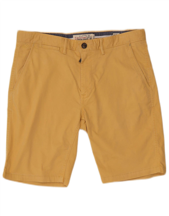 Fat Face Herre Chino Shorts W34 Stor Gul Bomuld