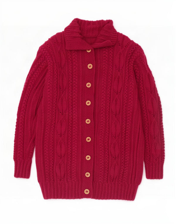 Vintage dame cardigan sweater UK 16 Large Pink