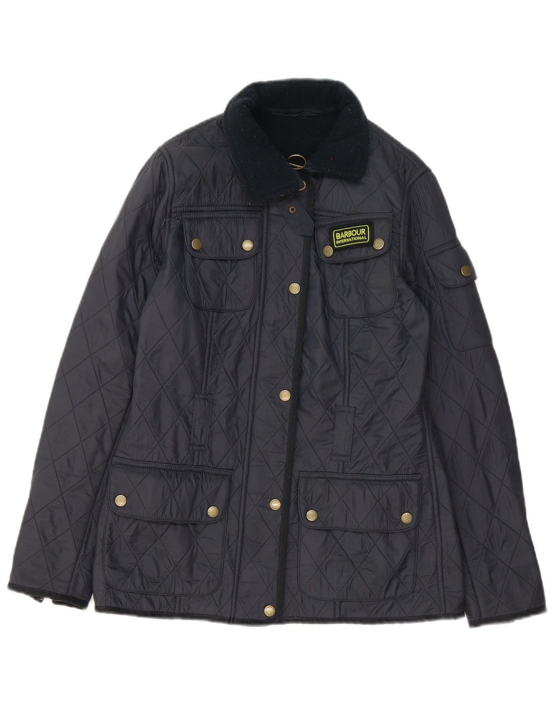 Barbour Quiltet jakke til kvinder UK 8 Small Navy Blue