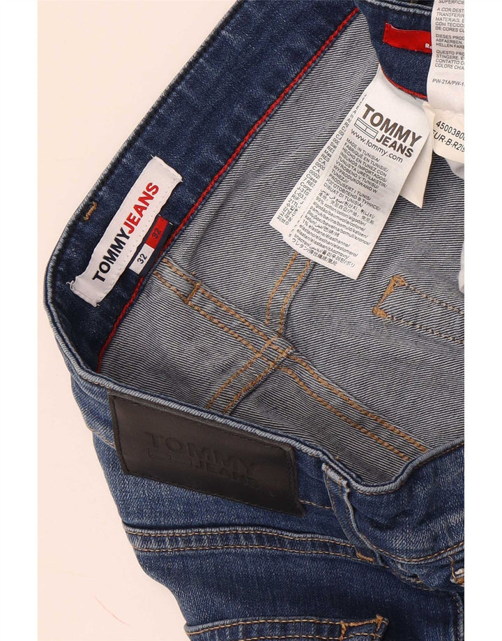 Tommy Hilfiger Herre Slim Jeans W32 L32 Blå Bomuld