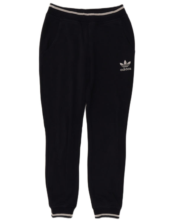 Adidas Dame træningsdragt Bukser Joggers UK 8 Small Navy Blue Cotton