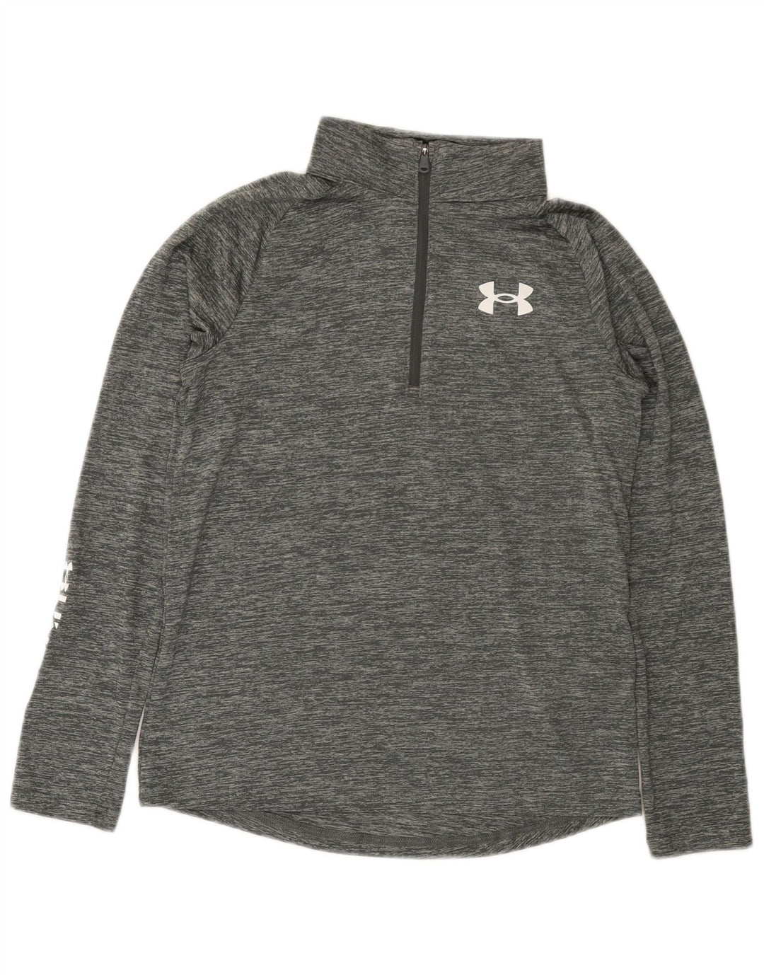 Under Armour Girls Grafisk Pullover Træningsdragt Top 11-12 År Stor Grå
