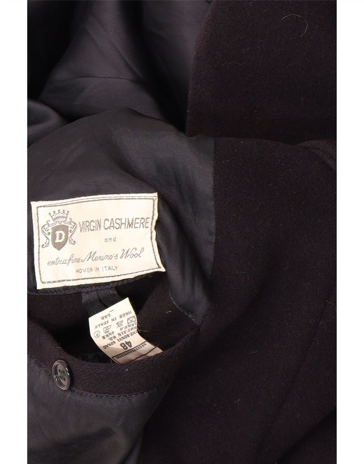 Vintage overfrakke til mænd IT 48 Medium Marineblå Virgin Wool