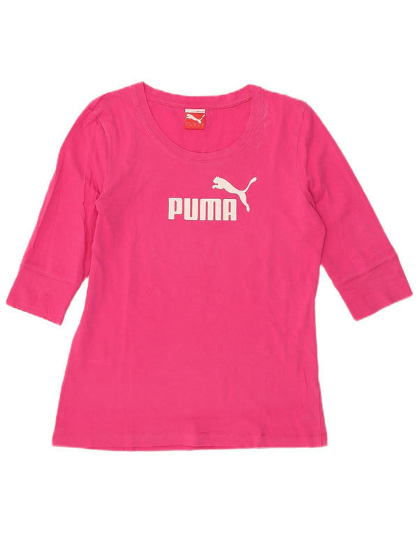 Puma Dame Grafisk Top 3/4 ærme UK 14 Large Pink