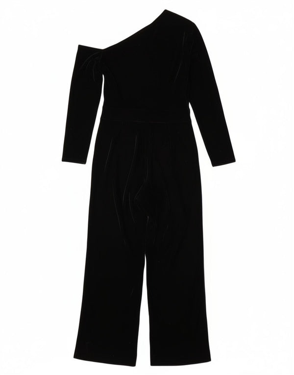 Reiss Womens Petite Velvet Off Shoulder Jumpsuit UK 8 Small Black