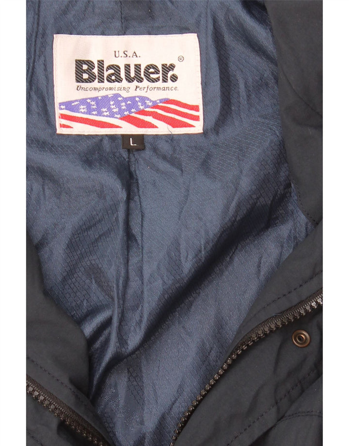 Blauer Herre Military Jacket UK 40 Large Navy Blue