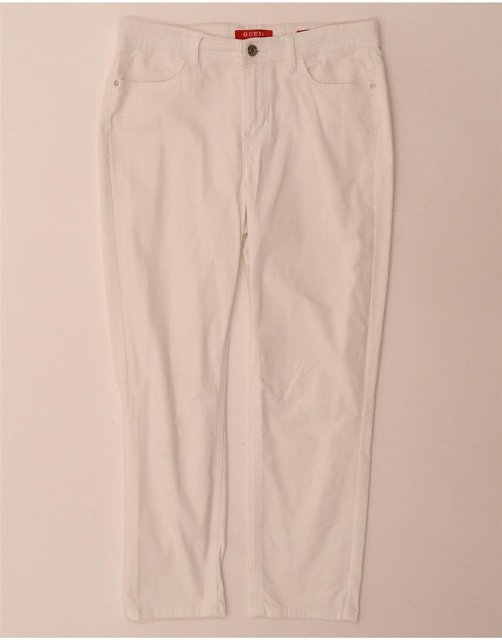 Guess Slim Cropped bukser til kvinder W28 L25 hvid bomuld