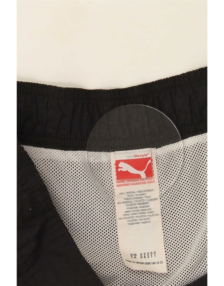 Puma Herre grafiske svømmeshorts Medium Sort Colourblock Polyester