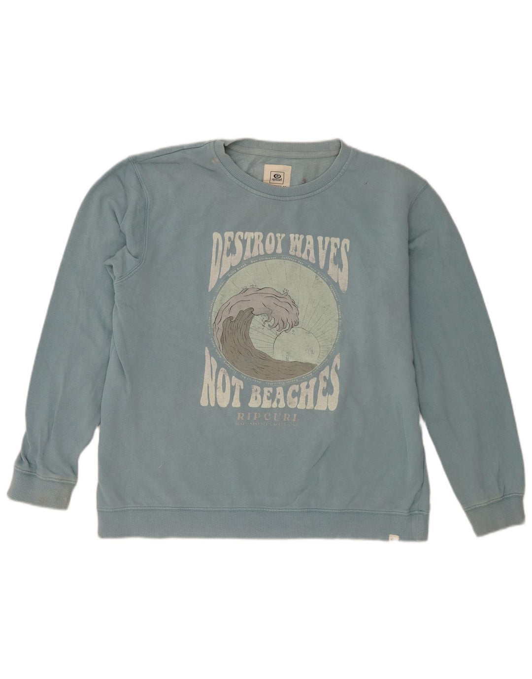 Rip Curl Herre Grafisk Sweatshirt Jumper Lille Blå Bomuld