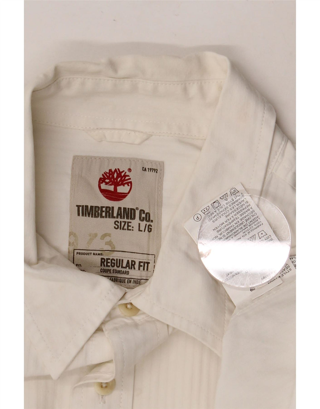 TIMBERLAND Herre Regular Fit skjorte Stor hvid bomuld