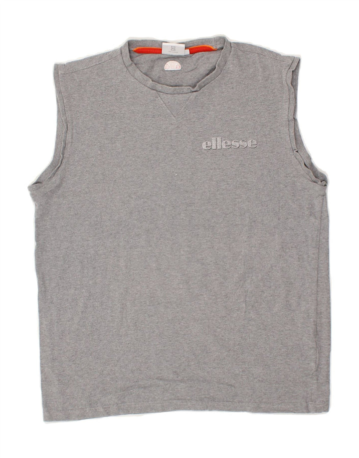 ELLESSE Boys Vest Top 15-16 Years XL Grey Cotton Vintage Ellesse and Second-Hand Ellesse from Messina Hembry 