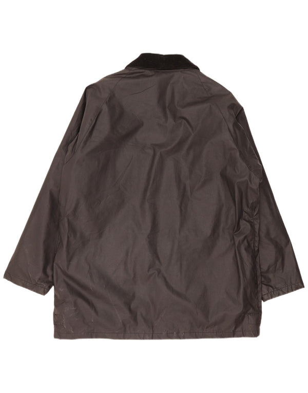 Wikes & Akerman Mens Waxed Cotton Jacket UK 42 XL Black Polyester