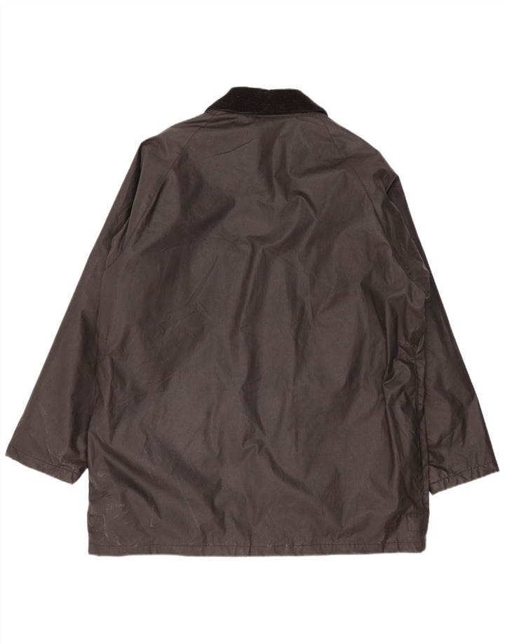 Wikes & Akerman Mens Waxed Cotton Jacket UK 42 XL Black Polyester