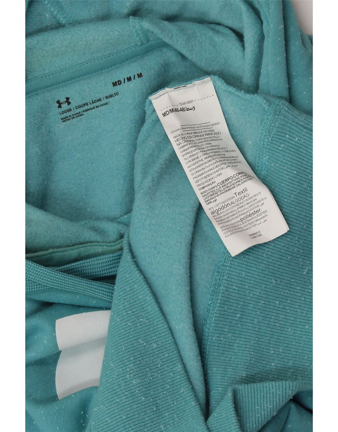 UNDER ARMOUR Oversized hættetrøje til kvinder UK 14 Medium Blue Flecked